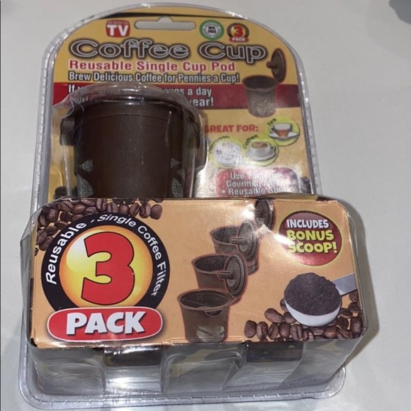 3 Pack Coffee Cup Reusable Single Cup Pod - Picture 3 of 6